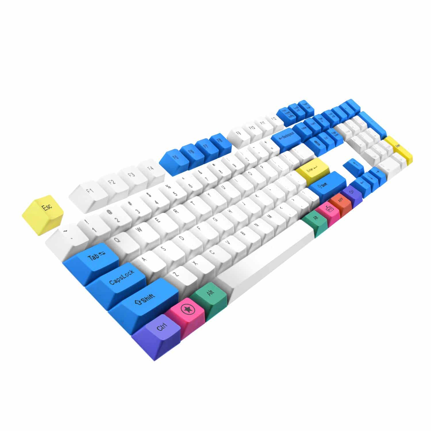 HAVIT KC22 PBT Keycaps with Puller - Pudding, Double Shot, for Cherry