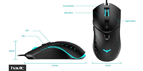 HAVIT HV-MS728 Programmable Laser Wired Gaming Mouse