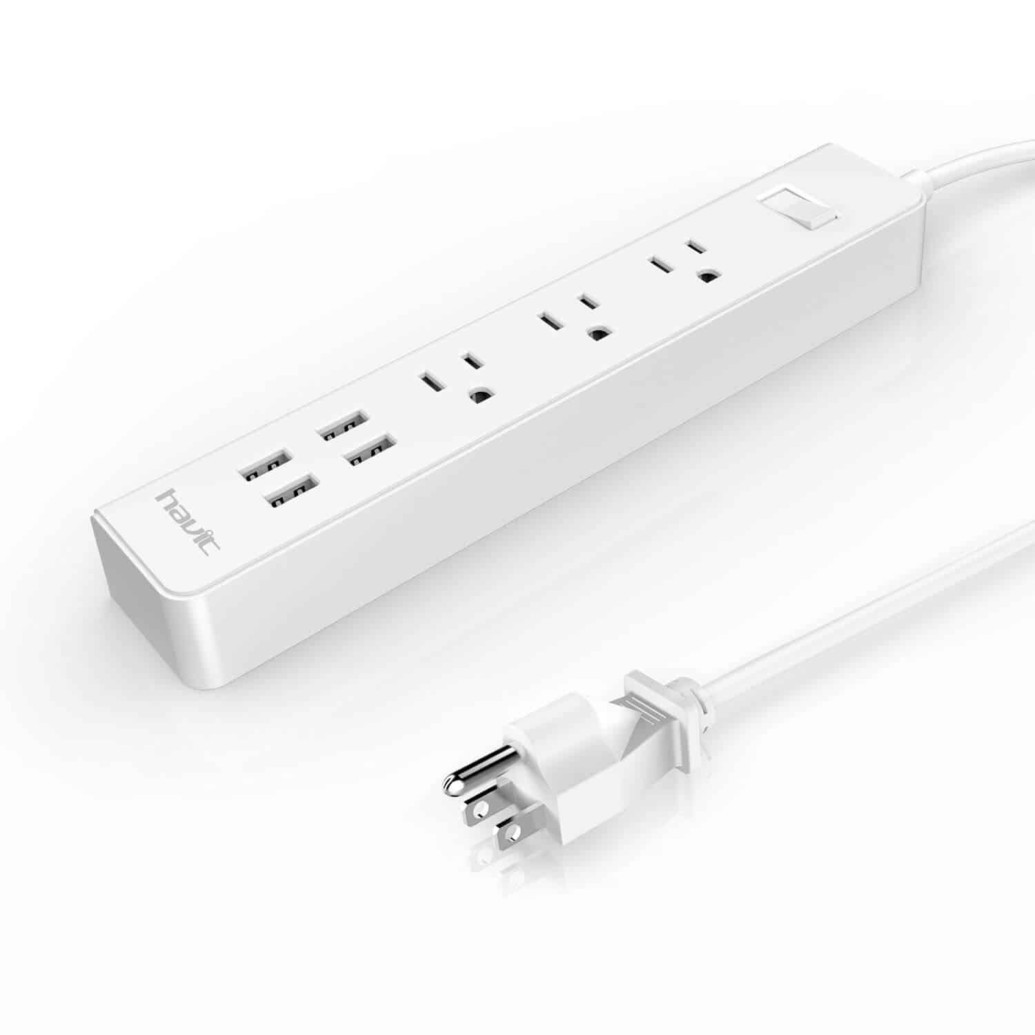 HAVIT HV-A304U Travel Power Strip / Surge Protector with 3 AC Outlets