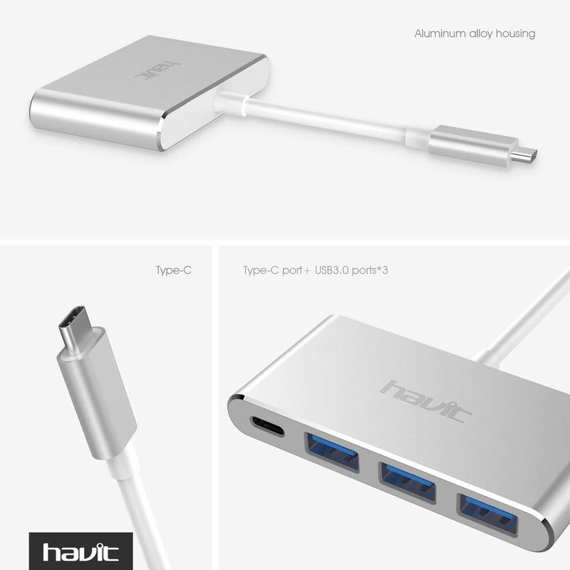 USB-C Extender Hub - 3 USB 3.0 Ports - PD Charging - HAVIT HV-TPC69