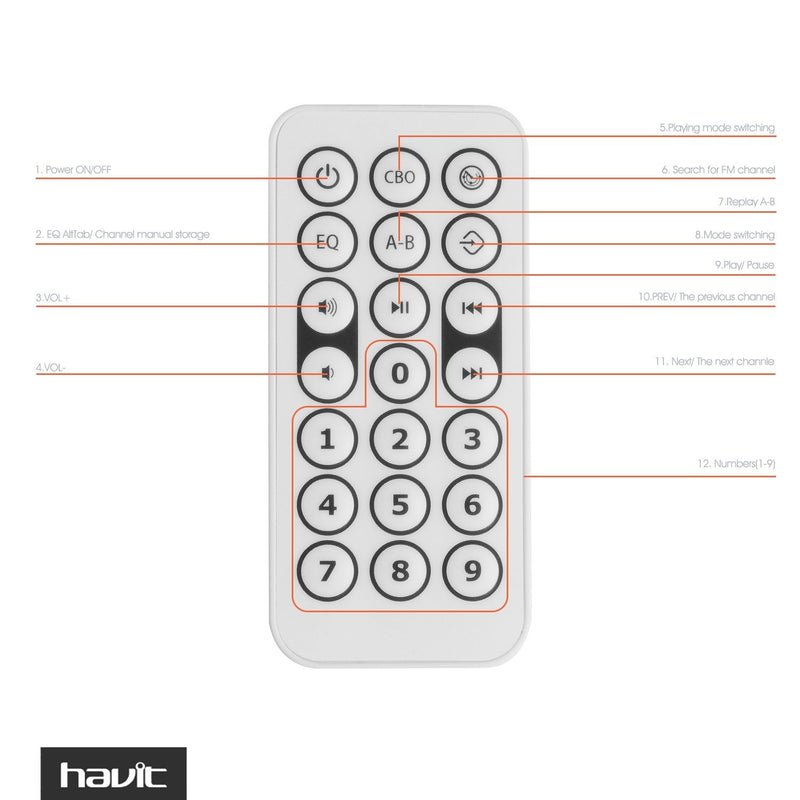 Portable Wireless Speaker - Bluetooth Boombox - Radio - HAVIT M80 Ibox